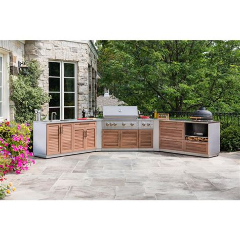 newage products 3pc outdoor kitchen stainless steel cabinet set|outdoor kitchen cabinets stainless steel.